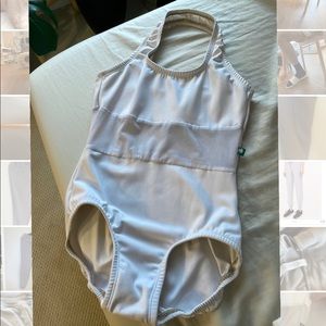 Luckyleo “Prix” halter leotard | Size small, white